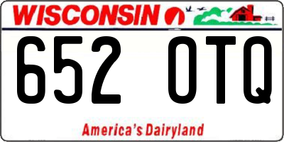 WI license plate 652OTQ