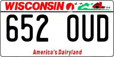 WI license plate 652OUD