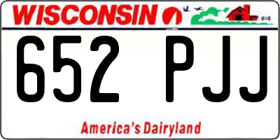 WI license plate 652PJJ