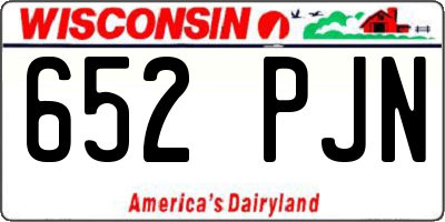 WI license plate 652PJN