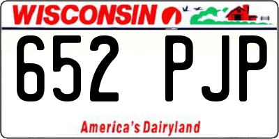 WI license plate 652PJP