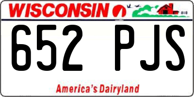 WI license plate 652PJS