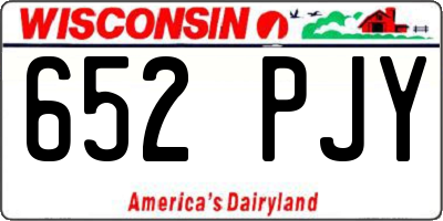 WI license plate 652PJY