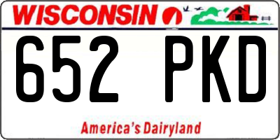 WI license plate 652PKD