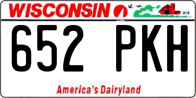 WI license plate 652PKH