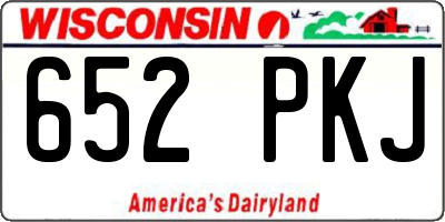 WI license plate 652PKJ