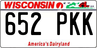 WI license plate 652PKK