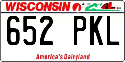 WI license plate 652PKL