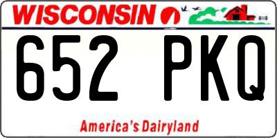WI license plate 652PKQ