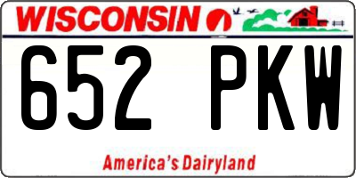 WI license plate 652PKW