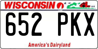 WI license plate 652PKX