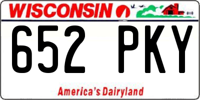 WI license plate 652PKY