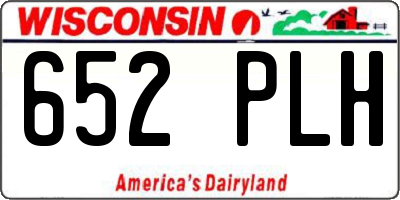 WI license plate 652PLH