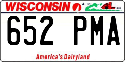 WI license plate 652PMA