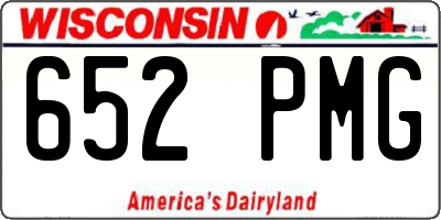 WI license plate 652PMG