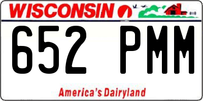 WI license plate 652PMM