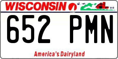 WI license plate 652PMN