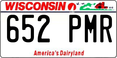 WI license plate 652PMR