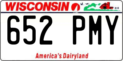 WI license plate 652PMY
