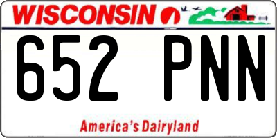 WI license plate 652PNN