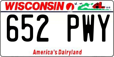 WI license plate 652PWY