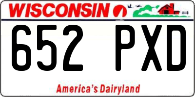 WI license plate 652PXD