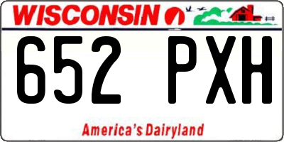 WI license plate 652PXH