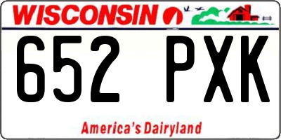 WI license plate 652PXK