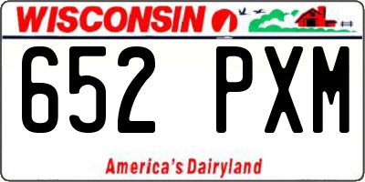 WI license plate 652PXM
