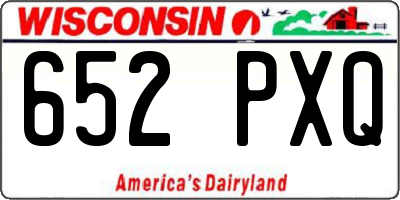 WI license plate 652PXQ