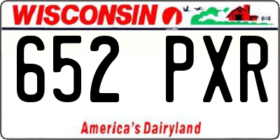 WI license plate 652PXR
