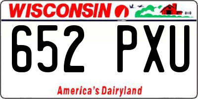 WI license plate 652PXU