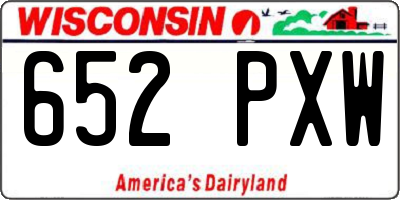 WI license plate 652PXW