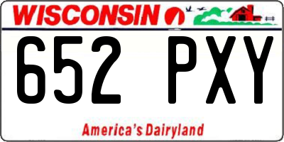 WI license plate 652PXY