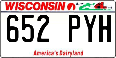 WI license plate 652PYH