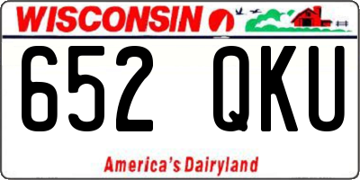 WI license plate 652QKU