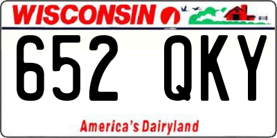 WI license plate 652QKY