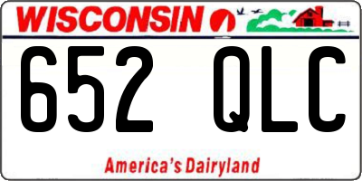 WI license plate 652QLC
