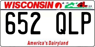 WI license plate 652QLP