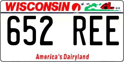 WI license plate 652REE