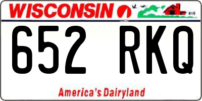 WI license plate 652RKQ