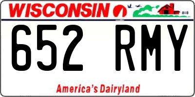 WI license plate 652RMY