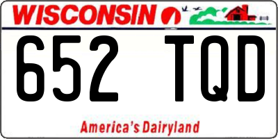 WI license plate 652TQD