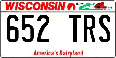 WI license plate 652TRS