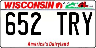 WI license plate 652TRY