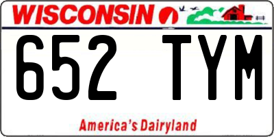 WI license plate 652TYM