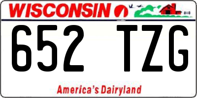 WI license plate 652TZG