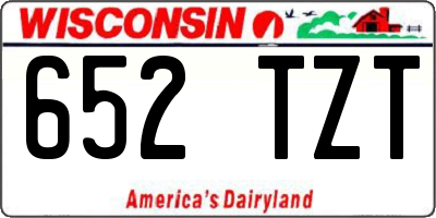 WI license plate 652TZT