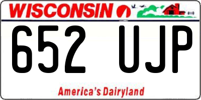 WI license plate 652UJP