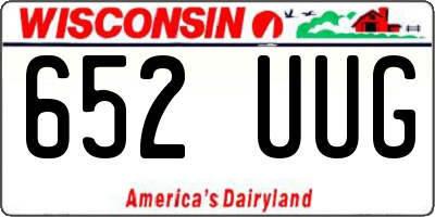 WI license plate 652UUG